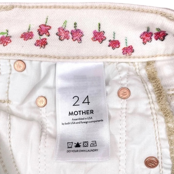 Sold-out MOTHER Moto-Rabbit Printed High-Waisted Rider Jeans size 24 (26) - Picture 14 of 14